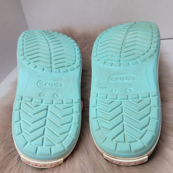 Crocs Cotton Candy Blue Slip On Waterproof Clogs  Shoes W7 M9 - Picture 8 of 9